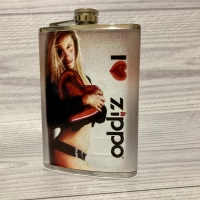 Фляга из пищевой нержавеющей стали I ❤️ Zippo (256 мл/ 9oz) D164