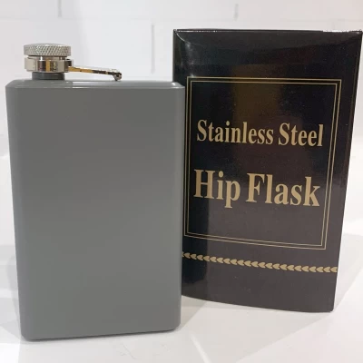 Компактная фляга (236 мл) в современном минималистичном дизайне DFH-8A Gray