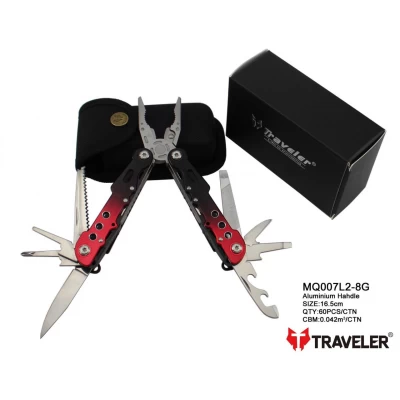 Мультитул 9в1 туристический, армейский, тактический, с чехлом Traveler 16,2см MQ007-L2-8G Мультитул 9в1 туристический, армейский, тактический, с чехлом Traveler 16,2см MQ007-L2-8G