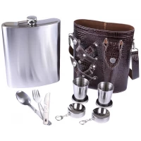 Набор фляга в чехле со стаканами и приборами (1420 мл)  PT-48B