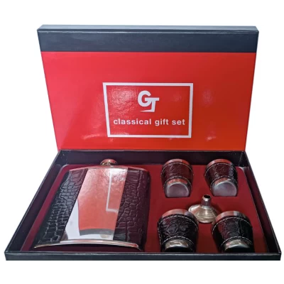 Подарочный набор 6в1 GT Фляга, 4 рюмки, лейка GT-17-1