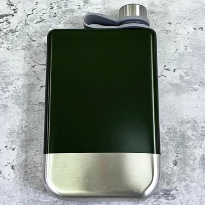 Металлическая фляга 8 oz с матовым покрытием GJ-8A Green