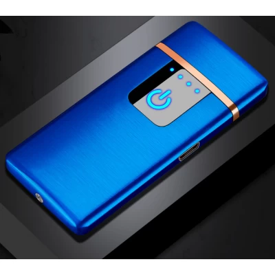 Сенсорная USB Зажигалка ⚡️ (спираль накаливания) HL-482 Blue