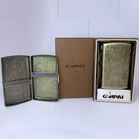 Металлический портсигар с узорной гравировкой HL-756-3