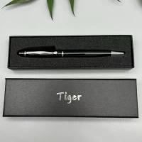 Подарочная ручка Tiger в футляре (черно-серебристая) BP-262