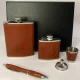 Подарочный набор с флягами и аксессуарами (эко-кожа) TZ-60 Brown Подарочный набор с флягами и аксессуарами (эко-кожа) TZ-60 Brown