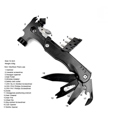 Многофункциональный молоток 16в1, инструмент Traveler (60шт/ящ) MS-034-F Многофункциональный молоток 16в1, инструмент Traveler (60шт/ящ) MS-034-F