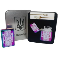 Дуговая электроимпульсная USB зажигалка ⚡️ Украина (металлическая коробка) HL-450-Rainbow