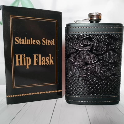 Фляжка из нержавеющей стали под змеиную кожу (266 мл) WKL-0300-3