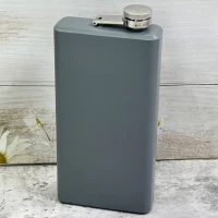 Компактная фляга (385 мл) в современном минималистичном дизайне DFH-13A Gray