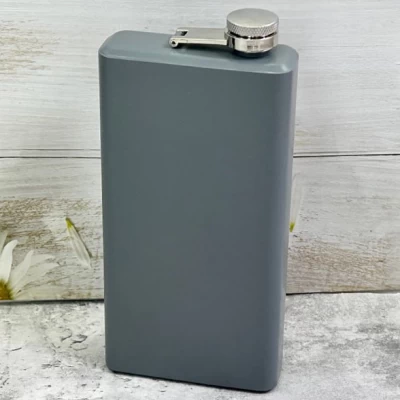 Компактная фляга (385 мл) в современном минималистичном дизайне DFH-13A Gray