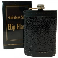 Фляжка из нержавеющей стали под змеиную кожу (266 мл) WKL-0300-4