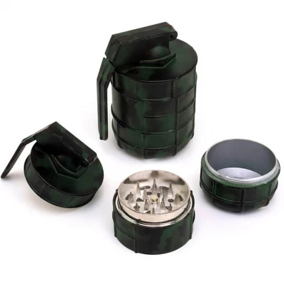 Гриндер «Граната» в камуфляже — 3-х секционный металлический HL-685