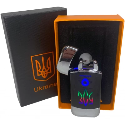 Дуговая электроимпульсная зажигалка с USB-зарядкой⚡️Украина ВСУ LIGHTER HL-440-Silver