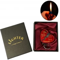 Подарочная зажигалка-брелок Сердце с подсветкой ❤️ XT-114