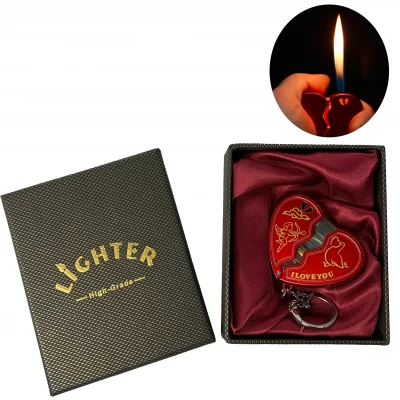 Подарочная зажигалка-брелок Сердце с подсветкой ❤️ XT-114