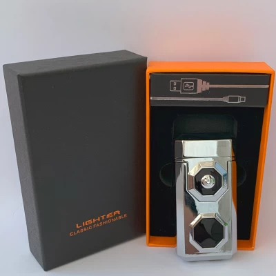 Дуговая электрическая USB-зажигалка ⚡HL-646 Silver