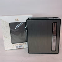 Металлический портсигар с турбо-зажигалкой Dinghao HL-536 Black