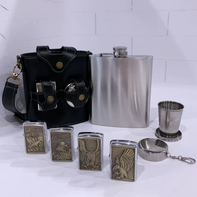 Подарочный мужской набор с флягой 18 oz в чехле «American Legend» HPB-18-3