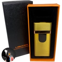 Электрическая зажигалка сенсорная с USB-зарядкой и подсветкой⚡️ HL-511 Gold