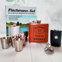 Подарочный набор фляга Jack Daniel’s с рюмками QK-1-4