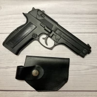 Зажигалка-пистолет с кабурой (металл, передергивается затвор) HL-629