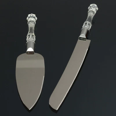 Набор свадебный нож и лопатка  для торта в коробке