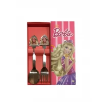 Набор детских столовых приборов ложка и вилка Барби