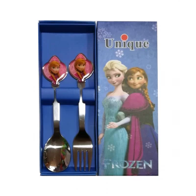 Набор детских столовых приборов ложка и вилка Розовая Холодное сердце Набор детских столовых приборов ложка и вилка Розовая Холодное сердце