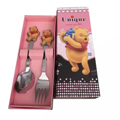 Набор детских столовых приборов ложка и вилка Винни Пух Набор детских столовых приборов ложка и вилка Винни Пух