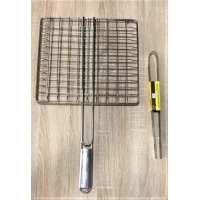 Решетка для гриля с ручкой и щипцами для мяса