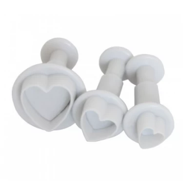 Плунжер кондитерский Сердечки мини из 3-х шт Плунжер кондитерский Сердечки мини из 3-х шт