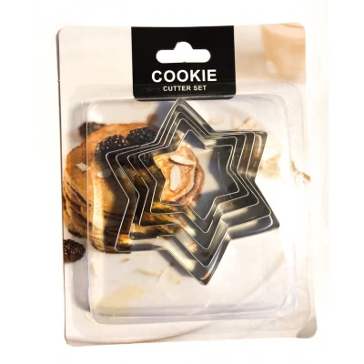 Набор вырубок для печенья и пряников Звезда шестиконечная из 5 шт 1 упак Набор вырубок для печенья и пряников Звезда шестиконечная из 5 шт 1 упак