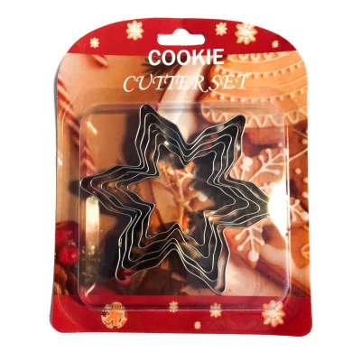 Набор вырубок для печенья и пряников Снежинка из 5 шт 1 упак Набор вырубок для печенья и пряников Снежинка из 5 шт 1 упак