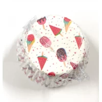 Тарталетки капсулы бумажные для выпечки с рисунком Ассорти 100 шт 5*7*3 см