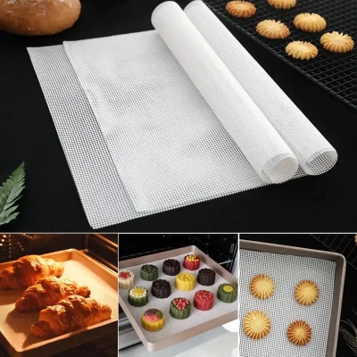 Силиконовая перфорированная подложка для пароварки, дегидратора, выпечки 34х54 см