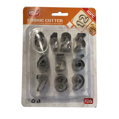 Набор вырубок для печенья Цифры от 0-10 высота 2,5 см