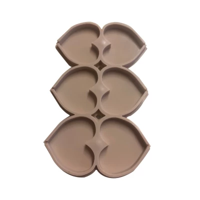 Форма силиконовая для леденцов Сердце  из 6 шт