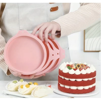 Набор силиконовых форм для торта из 4-х шт диаметр 15,4 см