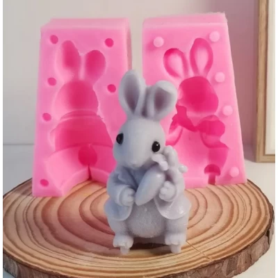 Силиконовый молд Кролик 3D