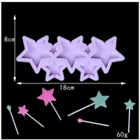Форма силиконовая для леденцов Звезды из 7 шт