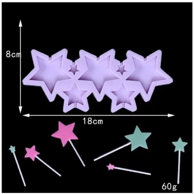 Форма силиконовая для леденцов Звезды из 7 шт