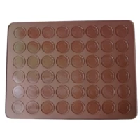 Коврик силиконовый для макаронс 48 ячеек с разметками 29*40 см