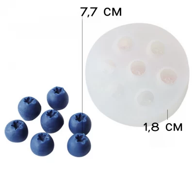 Силиконовый молд Чорниця из 8-ми