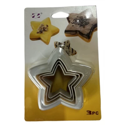 Набор вырубок для печенья и пряников Звезда пластик 1 упак Набор вырубок для печенья и пряников Звезда пластик 1 упак