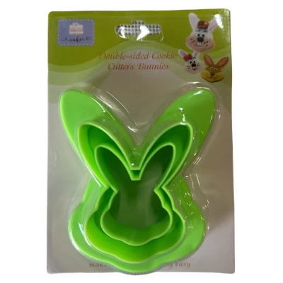 Набор вырубок для печенья и пряников Заяц пластик 1 упак Набор вырубок для печенья и пряников Заяц пластик 1 упак