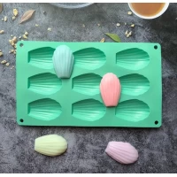 Силиконовая форма для выпечки Мадлен цветная форма из 9 ти штук