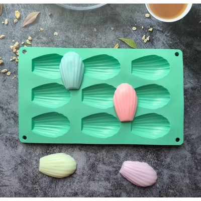 Силиконовая форма для выпечки Ракушка из 9 ти штук