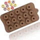Форма силиконовая для шоколада Пончики мини из 15 шт.