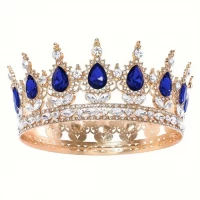 Декор для торта Корона D12 с синими камнями Декор для торта Корона D12 с синими камнями